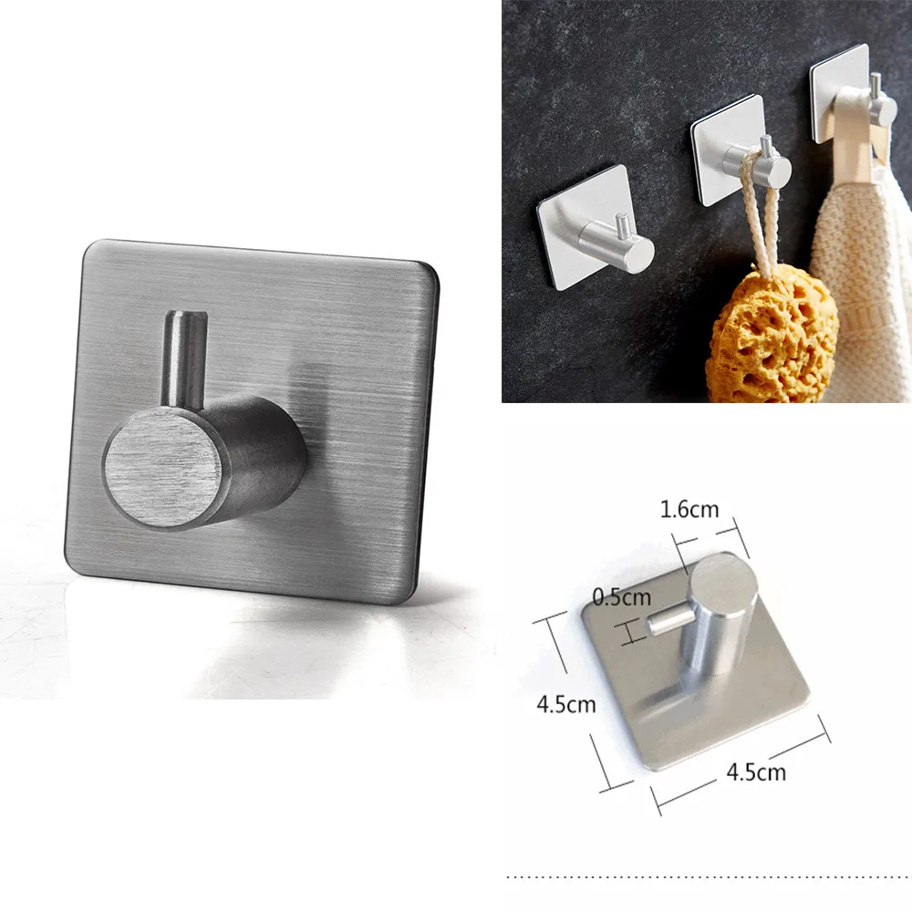 

New Fashion Stainless Steel Bathroom Hook Wall Hanger Clothes Hanger Rack Holder Bathroom Accessory