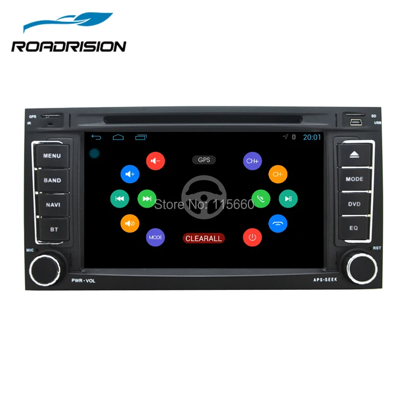 RoadRision Android 6,0 2din автомобильный DVD gps навигатор для VW Touareg T5 Multivan Авторадио Стерео indash головное устройство с canbus wifi