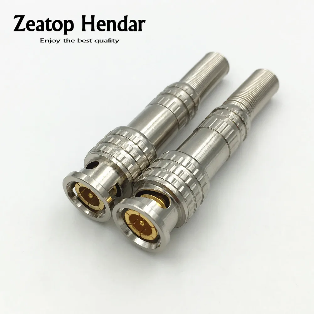 10PcsBNCQ9MalePlugforRG59CoaxialCableCCTVSolderlessScrewing