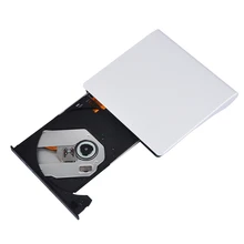 Ultra Slim External USB 3.0 CD DVD DVDRW 8X DVD-R 48X CD-R External DVD Burner Writer Drive For Laptop White