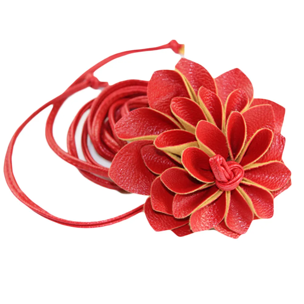 

Fashion Lady Leater waistband Stretch Elastic Wide Belt three-dimensional Waist Belt Clothing Accessories Flower