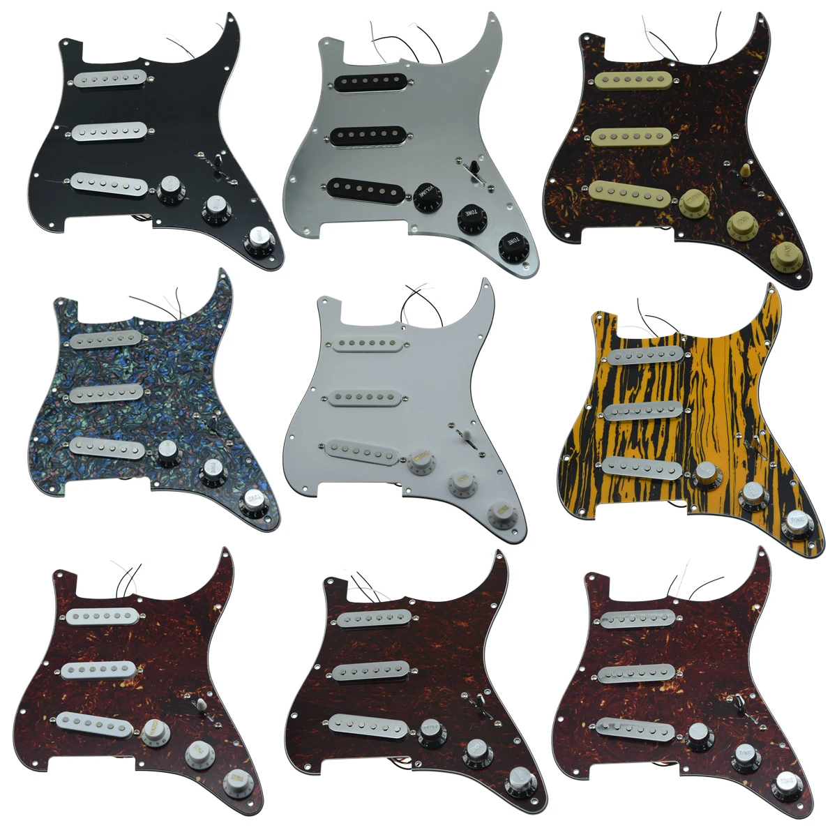 Dopro Various Loaded Strat SSS Pickguard Prewired ST Strat Pickguard with Pickups Fits for Fender цена Dopro Various Loaded Strat SSS Pickguard Prewired ST Strat Pickguard with Pickups Fits for Fender цены онлайн