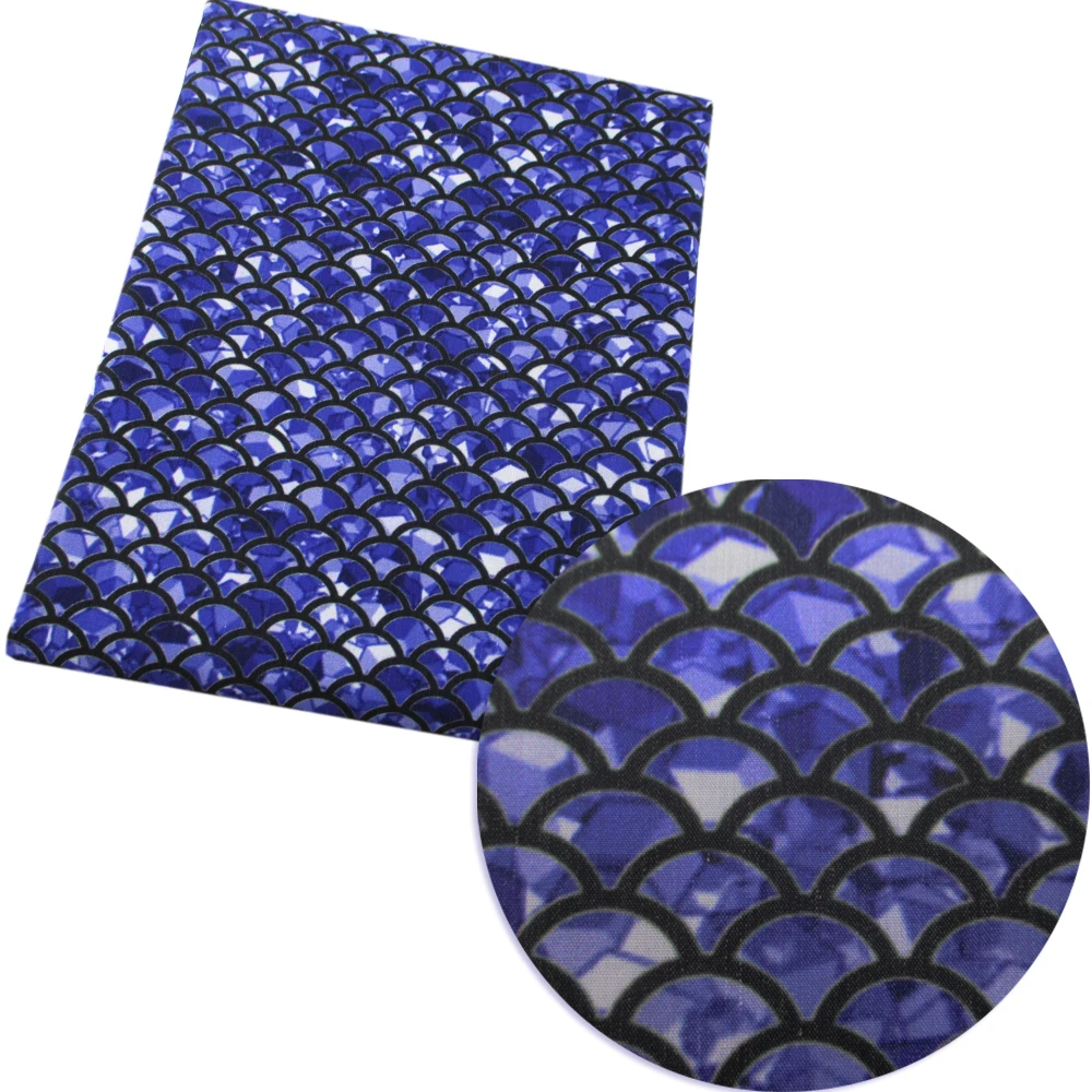 David accessories 50*145 см Лоскутная хлопчатобумажная ткань из полиэстера с рыбьей шкалой