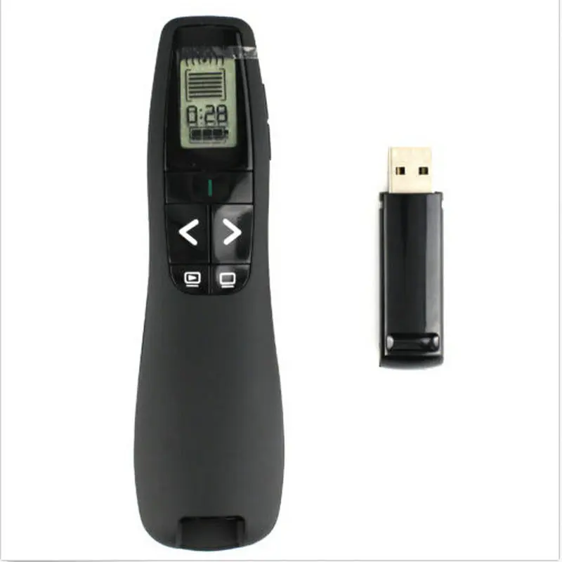 Goede JSHFEI R800 2.4GHz Usb Mini wireless Laser Pointer Presentator met LED Rode laser, afstandsbediening PPT laser groen