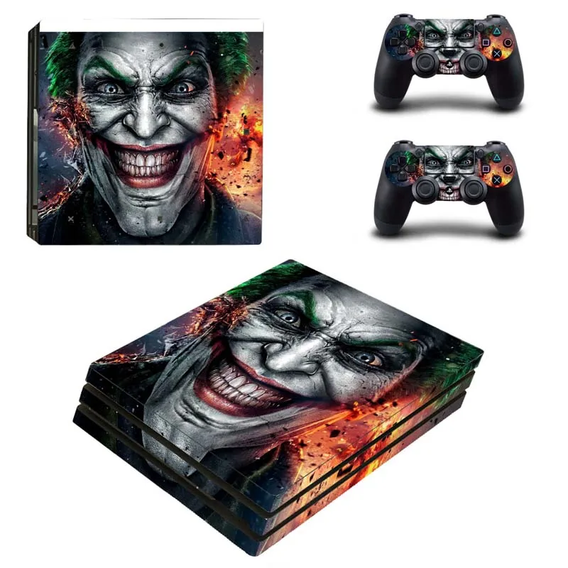 

Joker Series Design Vinyl Skin Sticker for Sony PS4 Pro Console and 2 Controllers Decal Cover Game Accessories