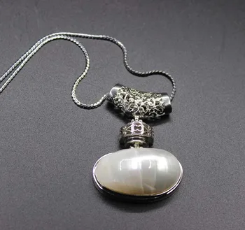 

free shipping Big white mabe keshi pearl necklace crescent lanternpendant fine jewelry