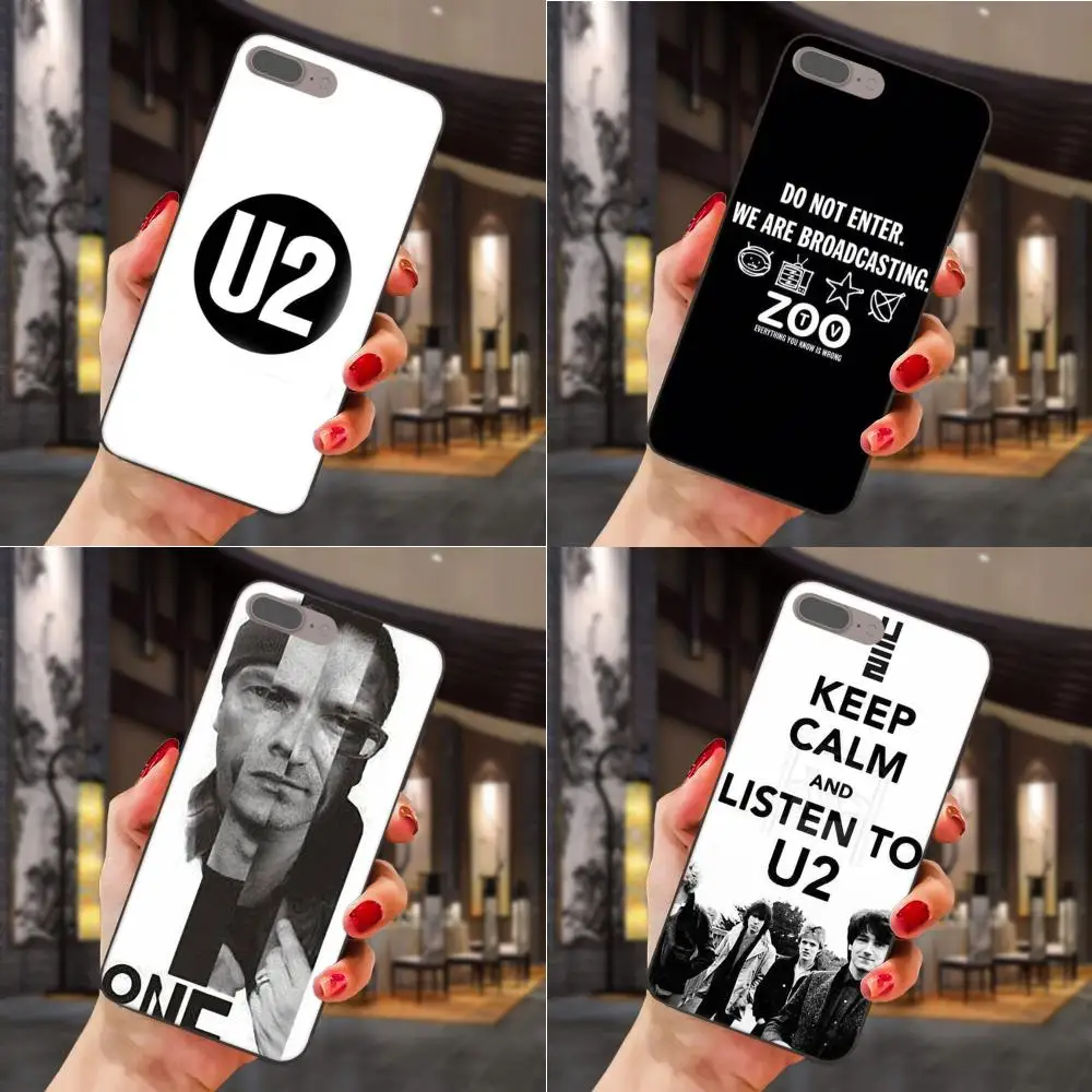 Мягкий ТПУ модный мобильный телефон Bono U2 ремешок для Apple iPhone X XS Max XR 4 4S 5 5S SE 6 6S 7 8