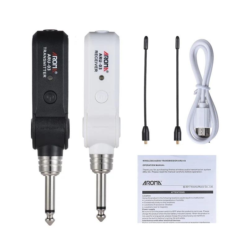 AROMA ARU-03 Wireless Audio Transmission for Guitar Bass with 6.35mm Audio Plug Stringed Guitar Transmitter Receiver Accessories цена AROMA ARU-03 Wireless Audio Transmission for Guitar Bass with 6.35mm Audio Plug Stringed Guitar Transmitter Receiver Accessories цены онлайн