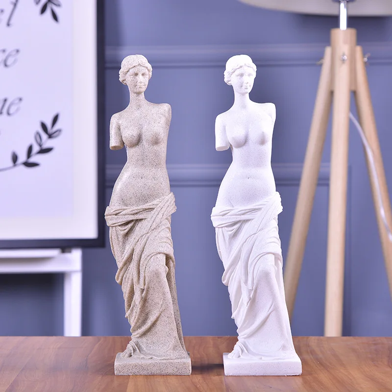 

VILEAD 9.4'' Venus Statues Nature Sand Stone Venus Figurines Miniatures Statuettes Creative Gifts Souvenirs Vintage Home Decor