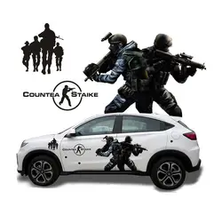 Набор Новый черный Counter Strike CS автомобиля Средства ухода за кожей сторон ПВХ Стикеры Спорт Гонки наклейки украшения