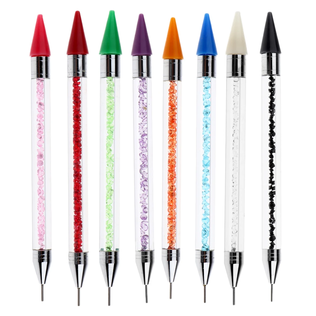 Self Adhesive Rhinestones Picker Wax Pencil Decorating Gem Beads Pick up Tool Crystal Acrylic Handle Nail Art Dotting Pen