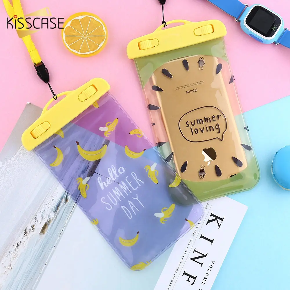 KISSCASE Wasserdicht Fall Für iPhone 8 7 8 Plus 6 Plus 6 5 S 5 Leucht Treiben Sport Schwimmen Fall
