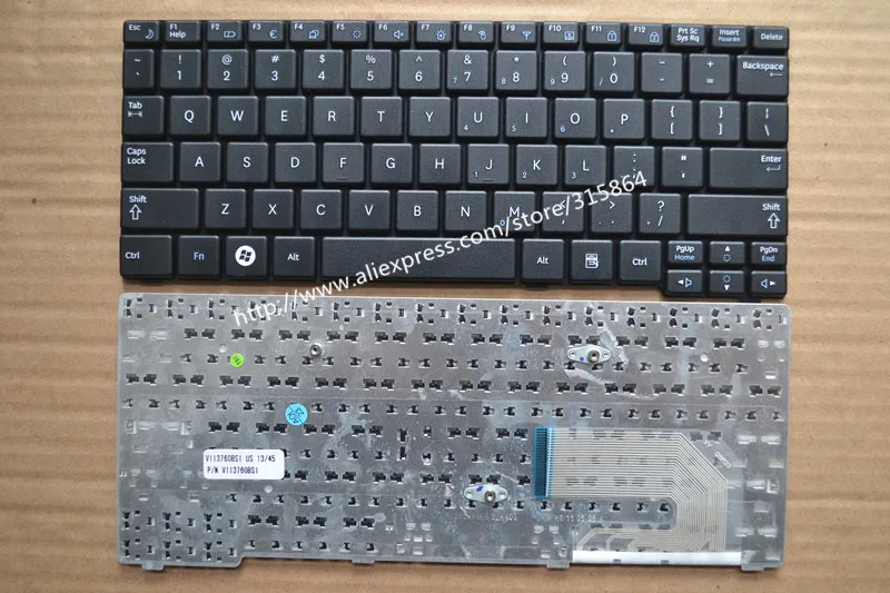 

US/Russian RU VERSION keyboard for SAMSUNG NP-N148 N150 N151 NB20 NB30 N143 N158 N145 Plus black/white color