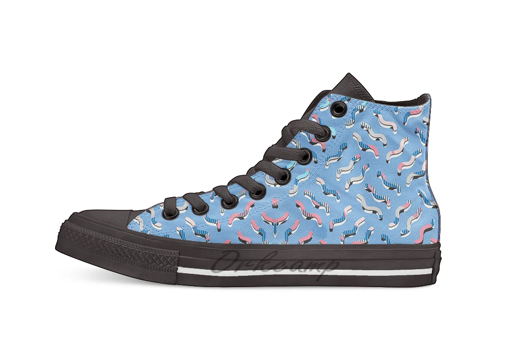 

Donut Sprinkles Unisex High Top Canvas flat Casual Custom shoes Drop Shipping
