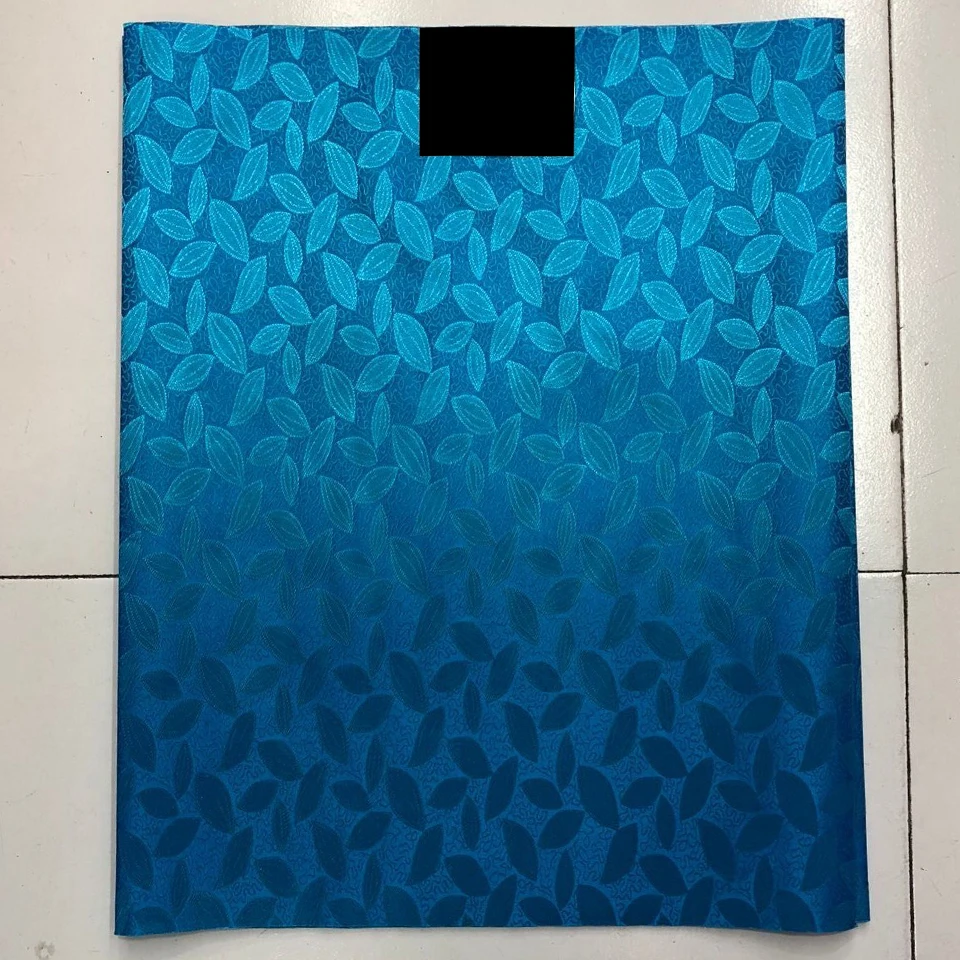 

Blue Sego Nigerian gele/ African gele, 2 piece/ Gele fabric/ head scarf /head wraps/African head wrap LXL-33-1