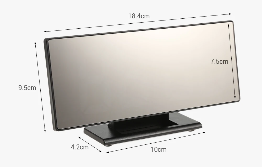 Digital Mirror Surface Alarm Clock with Large LED Display USB Port for Bedroom