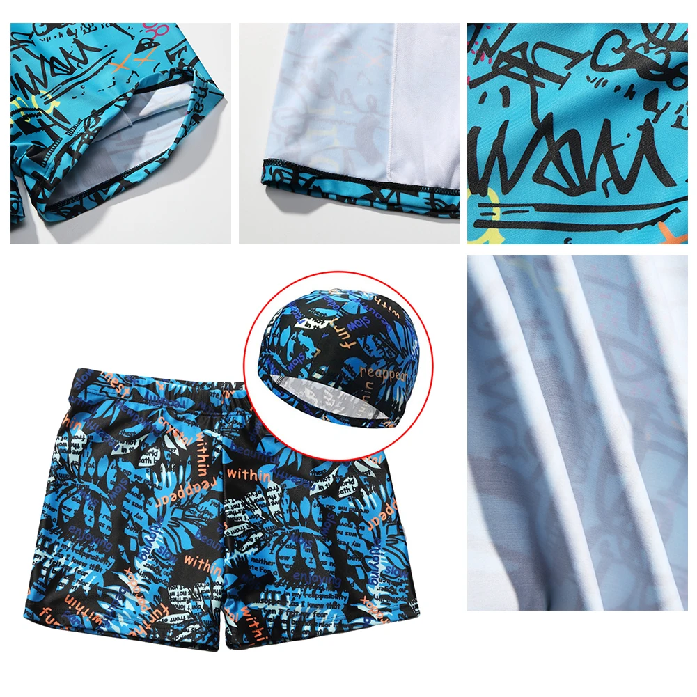 2018 летние Плавание одежда Плавание ming Мужские шорты для купания с Кепки Для мужчин Плавание костюм шорты-боксеры мальчик Плавание костюмы