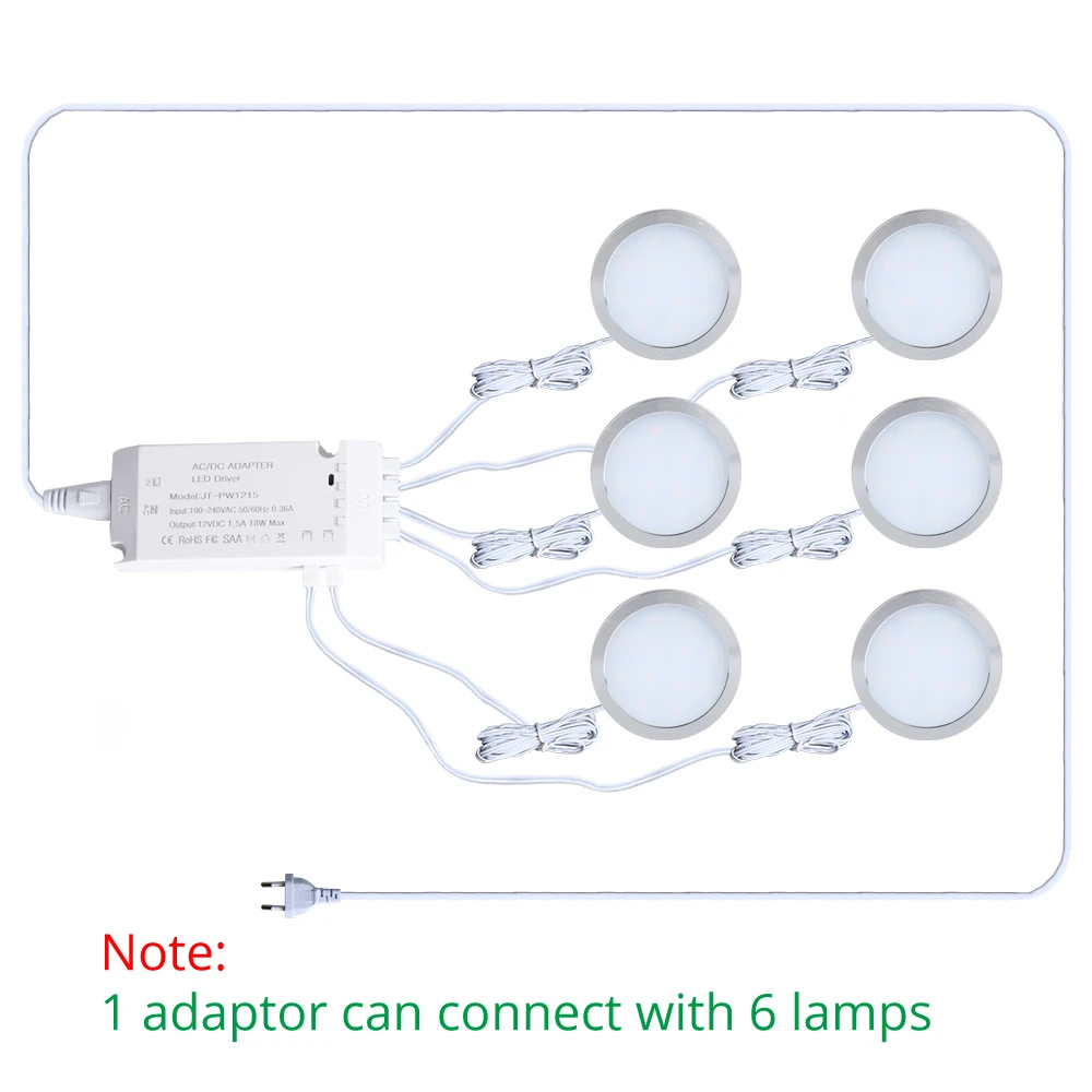 LED Кабинетные лампы 12V Круглый счетчик шкаф гардеробe кухня лампа шкафы Выдвижной ящик лампа книжная полка витрина Стенной шкаф освещение ночник подсветка для кухни светильник светодиодный подсветка в шкаф