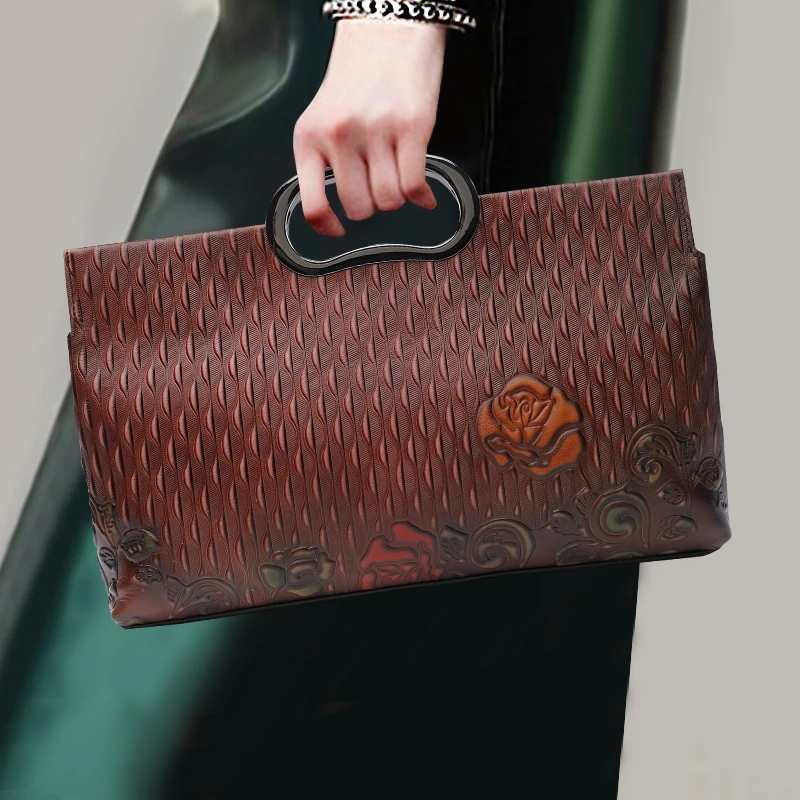

Fashion Women Party Handbag Genuine Leather Top Leather Multifunction Top-handle Bag / Noble Crossbody Shoulder Bags Packet Gift
