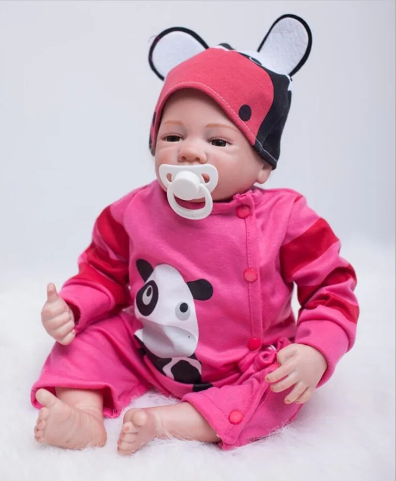 Newborn Silicone Bebe Doll Reborn 18 Inch Vinyl Realistic Collectible