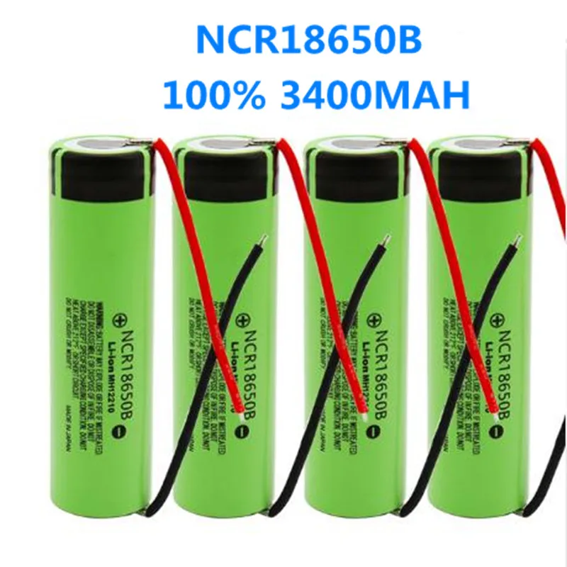 4-20 шт NCR18650B 3,7 V 3400 MAH 18650 перезаряжаемый литиевый аккумулятор для Panasonic Фонарь Батареи+ fios DIY