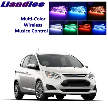 

LiandLee Car Glow Interior Floor Decorative Atmosphere Seats Accent Ambient Neon light For Ford C-Max C Max CMax