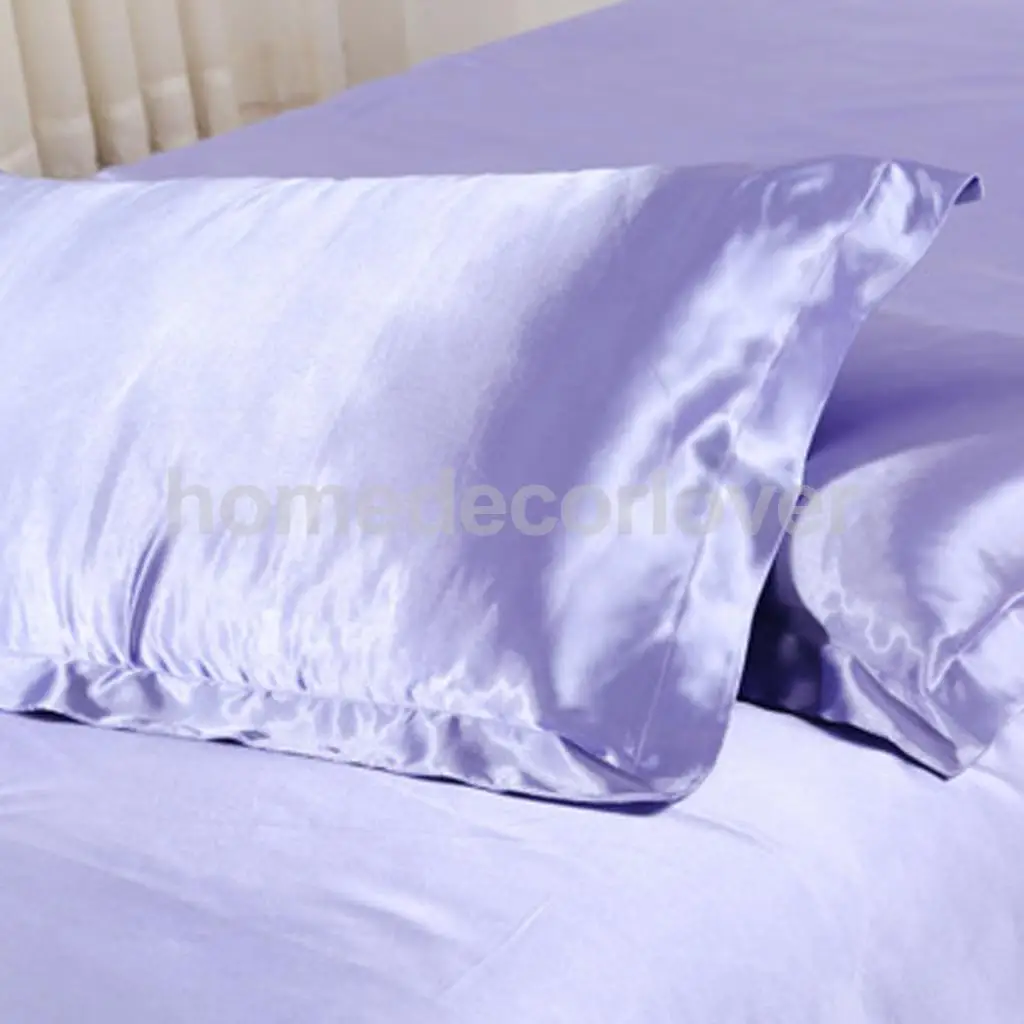 Smooth Satin Silky Bedding Duvet Cover Set-Pillowcase, Flat Sheet, Quilt Cover, California King Size, for 6 feet Bed 4 Piece/Set