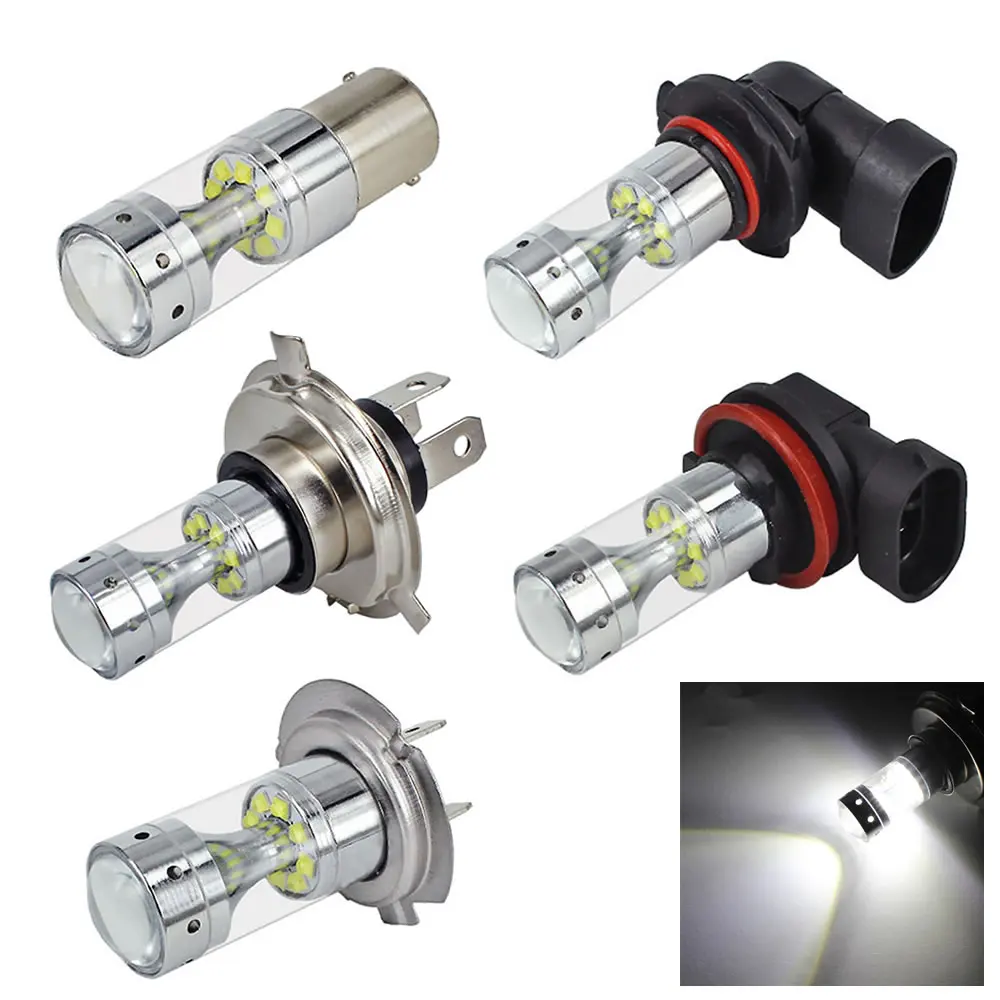 9005 HB3 9006 HB4 H4 H7 H8 H11 1156 BA15S 12 SMD 2525 Car Auto LED Bulbs Fog Lights Highlight High Power White Lamp 12V DC