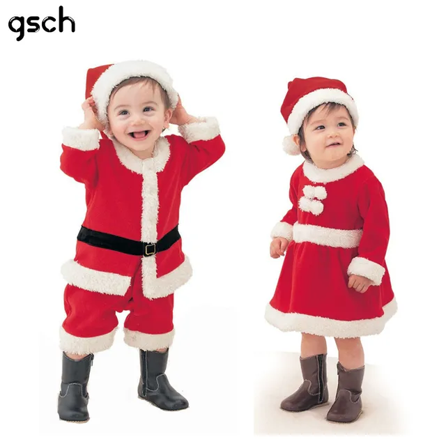 baby girl clothes cotton baby christmas costume outfits boys santa