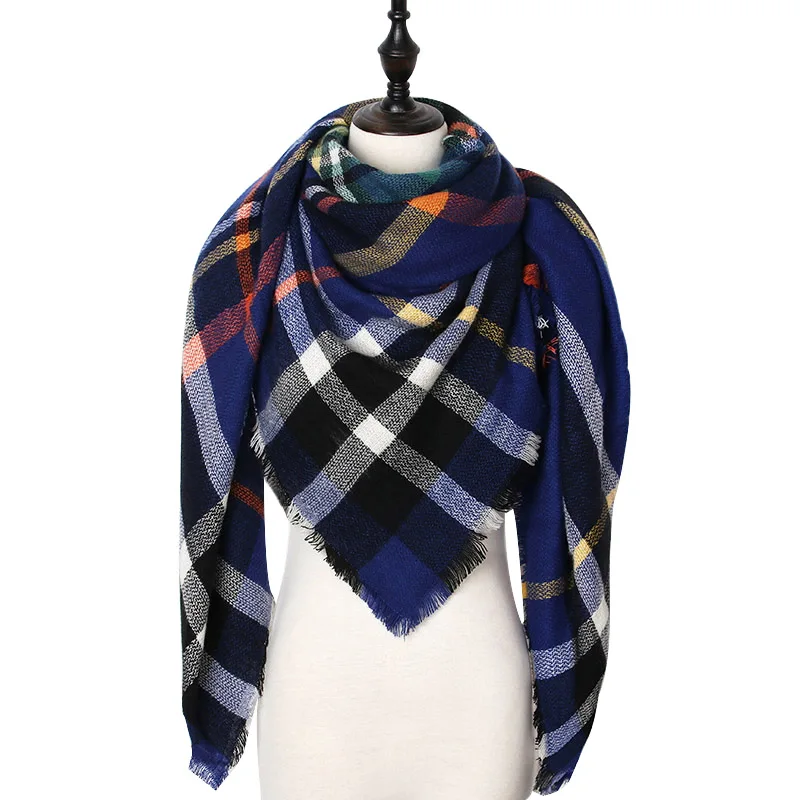 Теплый кашемировый зимний шарф женский платок качество хорошее шерсть шарфы женские,модные плед шарфы платки палантины,большой шарф в форме треугольника,шарф мягкий и приятный на ощупь - Цвет: Color 20