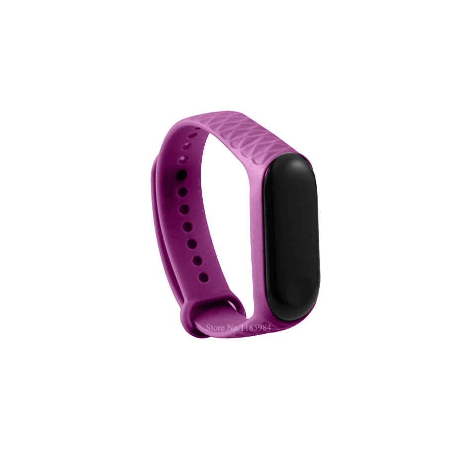 Новый Силиконовый браслет с ромбовидным узором для Xiaomi Mi Band 3 4 Miband3 miband4 Band3 Band4