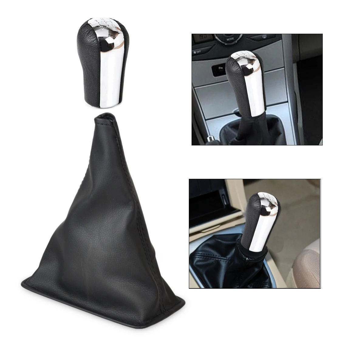 

beler High quality 5 Speed Gear Stick Shift Knob + Gaiter Boot Cover for Toyota Corolla 1998-2003 2004 2005 2006 2007 2008 2009