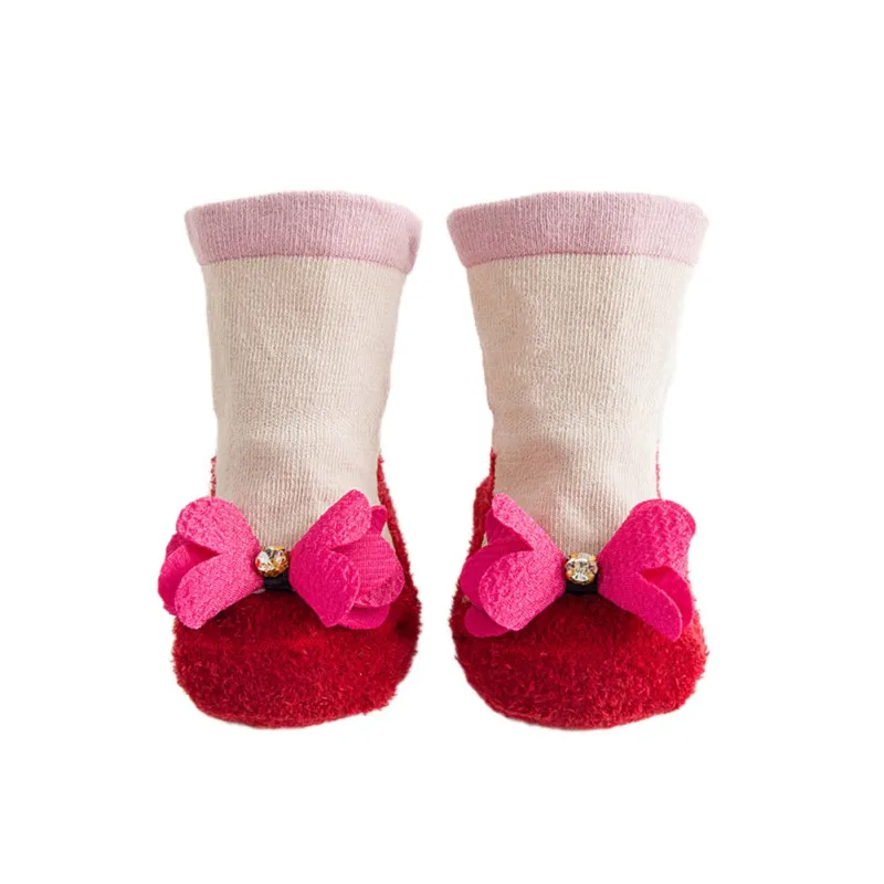 Детские зимние носки для маленьких мальчиков носки для девочек хлопок мультфильм теплые носки нескользящие носки-тапочки гетры