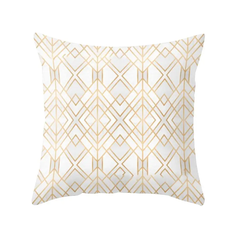 

Geometric minimalist English alphabet pattern pillowcase Sofa cushion pillowcase Peach velvet home decoration pillowcase