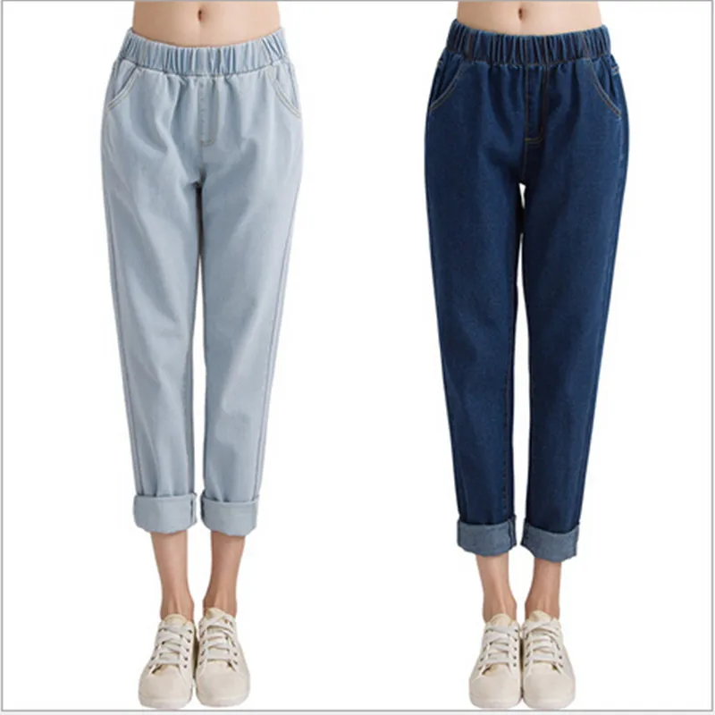 calça jeans feminina com elastico no tornozelo