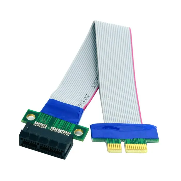 

Riser PCI-E pci Express 1X X1 Slot Riser Card Extender Extension Ribbon Flex Relocate Cable 20cm