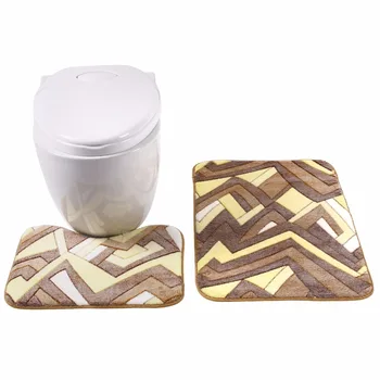 

2pcs bathroom bath mat set non slip 45x50cm and 50x80cm/17.71x19.68in and 19.68x31.49in 55