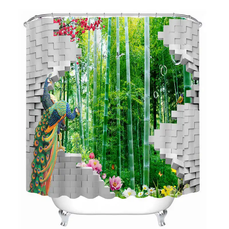 Пасторальная 3D занавеска для душа s цветочный сад пейзаж узор занавеска для ванной s Водонепроницаемый моющийся занавеска для ванной Товары для ванной - Цвет: Color 5