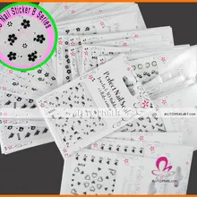 DHL 3d ногтей Стикеры 400 шт./лот A_Grade смешивания 3D Дизайн ногтей Стикеры