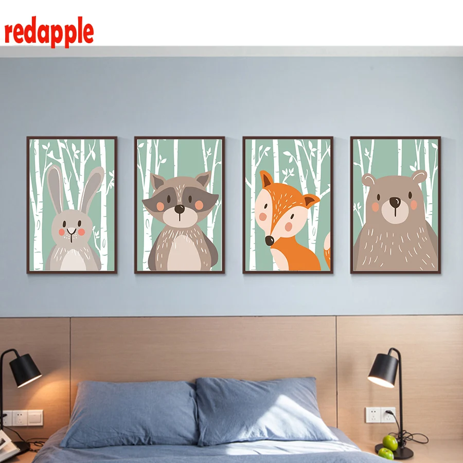 

5D DIY Diamond Embroidery Cartoon Animal Bear Fox Rabbit Ball 3d Diamond Painting Cross Stitch kits diamond Mosaic Decoration