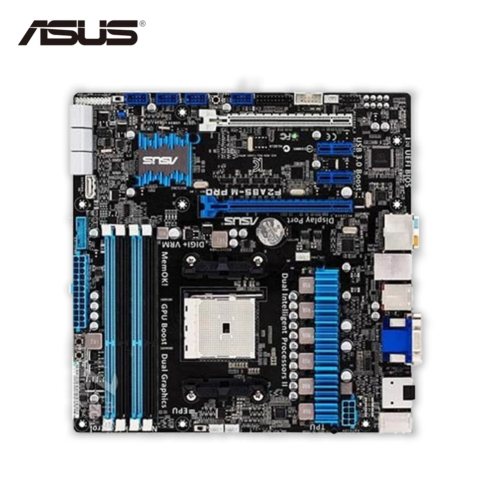 

Asus F2A85-M PRO Desktop Motherboard A85X Socket FM2 DDR3 32G SATA3 USB3.0 Micro ATX Second-hand High Quality