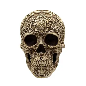 

Human Head Resin Replica Medical Model Lifesize 1:1 Halloween Home Decoration High Quality Decorative Craft Skull Party Decor