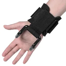 Тяжелая атлетика тренажерный зал фитнес крюк захваты ремни перчатки, поддержка запястья Лифт черный