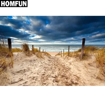 

HOMFUN Full Square/Round Drill 5D DIY Diamond Painting "landscape" 3D Embroidery Cross Stitch 5D Home Decor XY