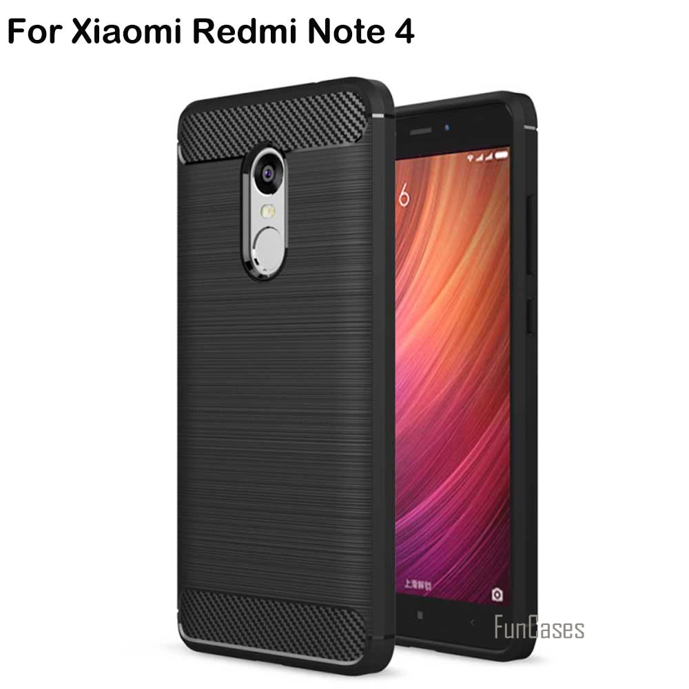 Чехол для Xiaomi Redmi Note 4 мобильного телефона чехол из углеродного волокна матовый