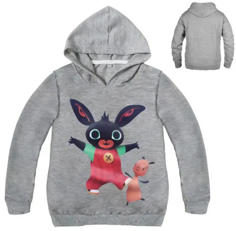 Детская одежда с рисунком кролика; осенняя одежда с длинными рукавами для мальчиков; верхняя одежда; куртка; толстовки для девочек; коллекция года; худи «кролик»; Детский свитер