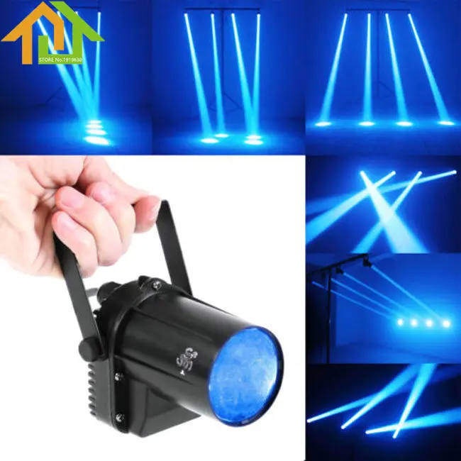 

3W Blue LED Beam Spotlight Dance Party DJ Bar Spin Stage Light Pinspot Lights