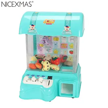 

NICEXMAS 1pcs Creative Small Beautiful Colorful Funny Coin-Operated Claw Machine for Girl Child
