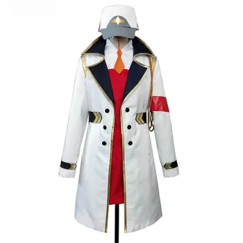 

Anime DARLING in the FRANXX Cosplay Costume Hats DFXX 02 Zero Two Cosplay White Coat Red Dress Caps