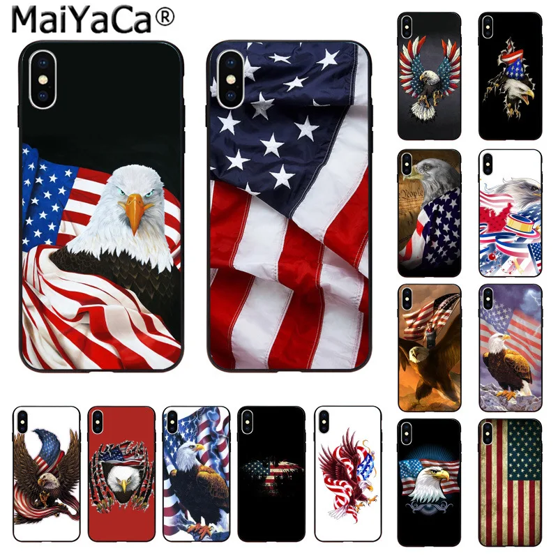 

MaiYaCa Eagles Flag of United States American Newly Arrived Phone Case for iphone 11 pro 6S 6plus 7 7plus 8 8Plus X Xs MAX 5S XR